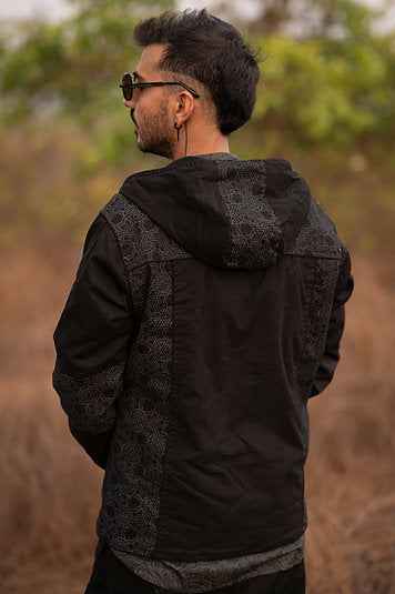 PYTHAGORAS - Men's Printed Heavy Cotton Hoodie Jacket