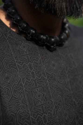 MAGMA CODEX | Black Screen-printed Psychedelic Men's T-shirts