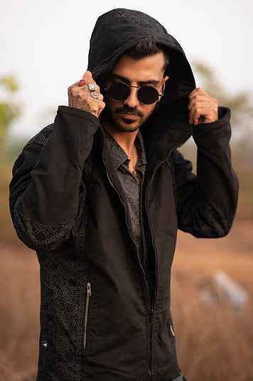 PYTHAGORAS - Men's Printed Heavy Cotton Hoodie Jacket