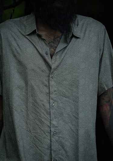 Pythagoras - Men's Viscose Short Sleeve Shirts | Sacred Geometry Print Shirt