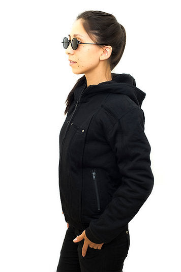 EPIC | Women's Hoodie Jacket | Dystopian Fashion Black Zipper Hoodie Jacket