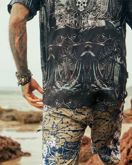 METACORE | Men's Bamboo Shirts | Gothic Skull Print Metacortex Edition Shirt