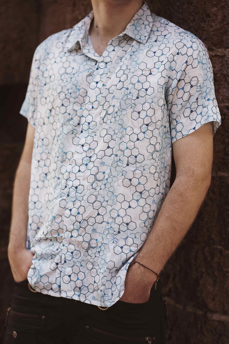 MODERN MOLECULES - Men's Short Sleeve Shirts | Eco-friendly Boho Shirts for Men