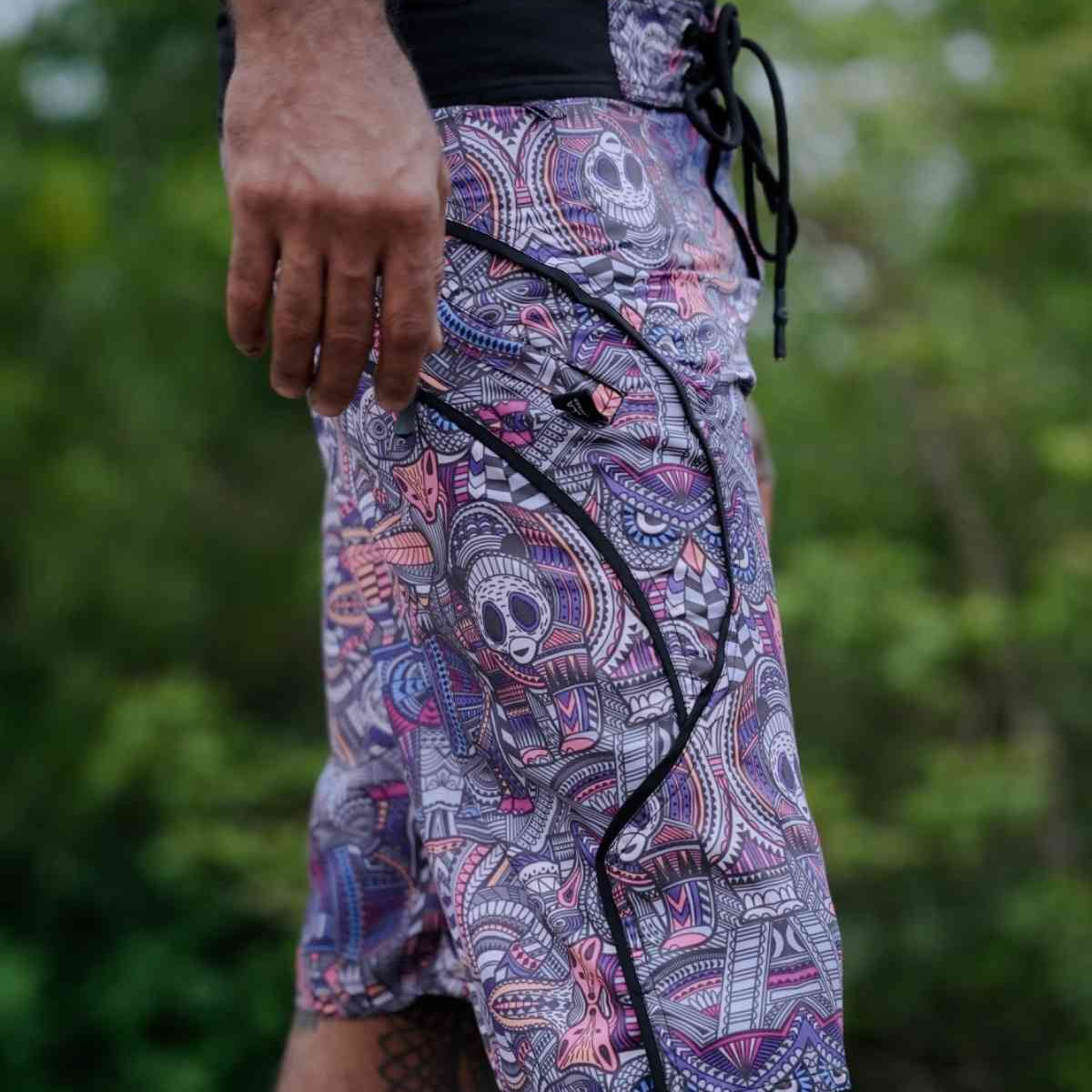 Dorset - Psychedelic Printed Swim Shorts for Men – Art Wear Board Shorts