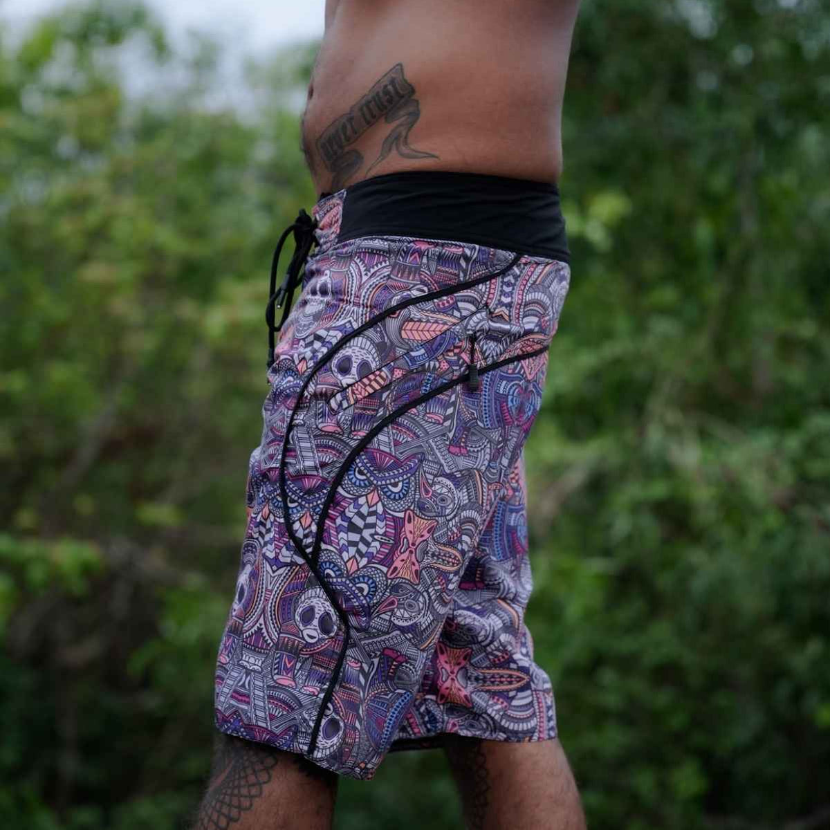Dorset - Psychedelic Printed Swim Shorts for Men – Art Wear Board Shorts