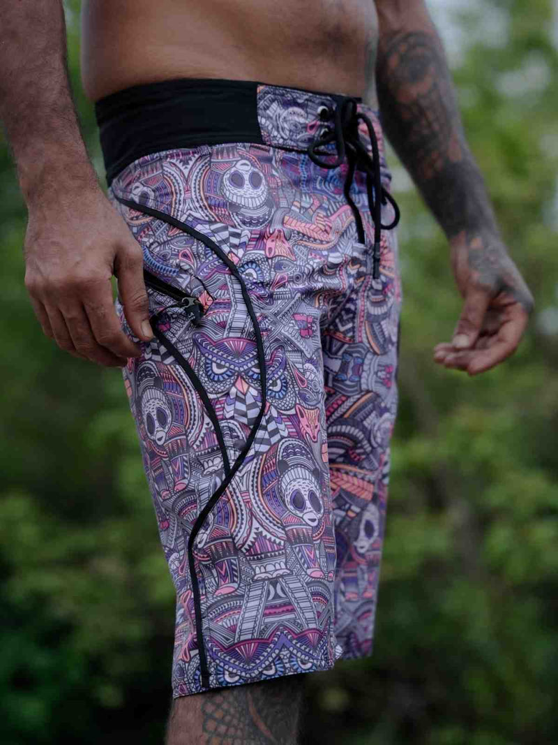 Dorset - Psychedelic Printed Swim Shorts for Men – Art Wear Board Shorts