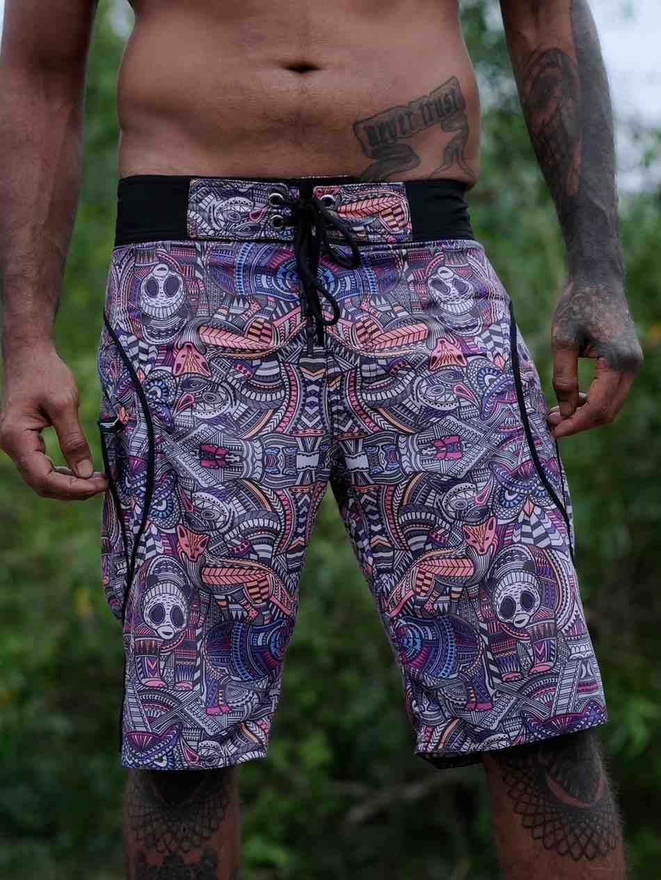 Dorset - Psychedelic Printed Swim Shorts for Men – Art Wear Board Shorts