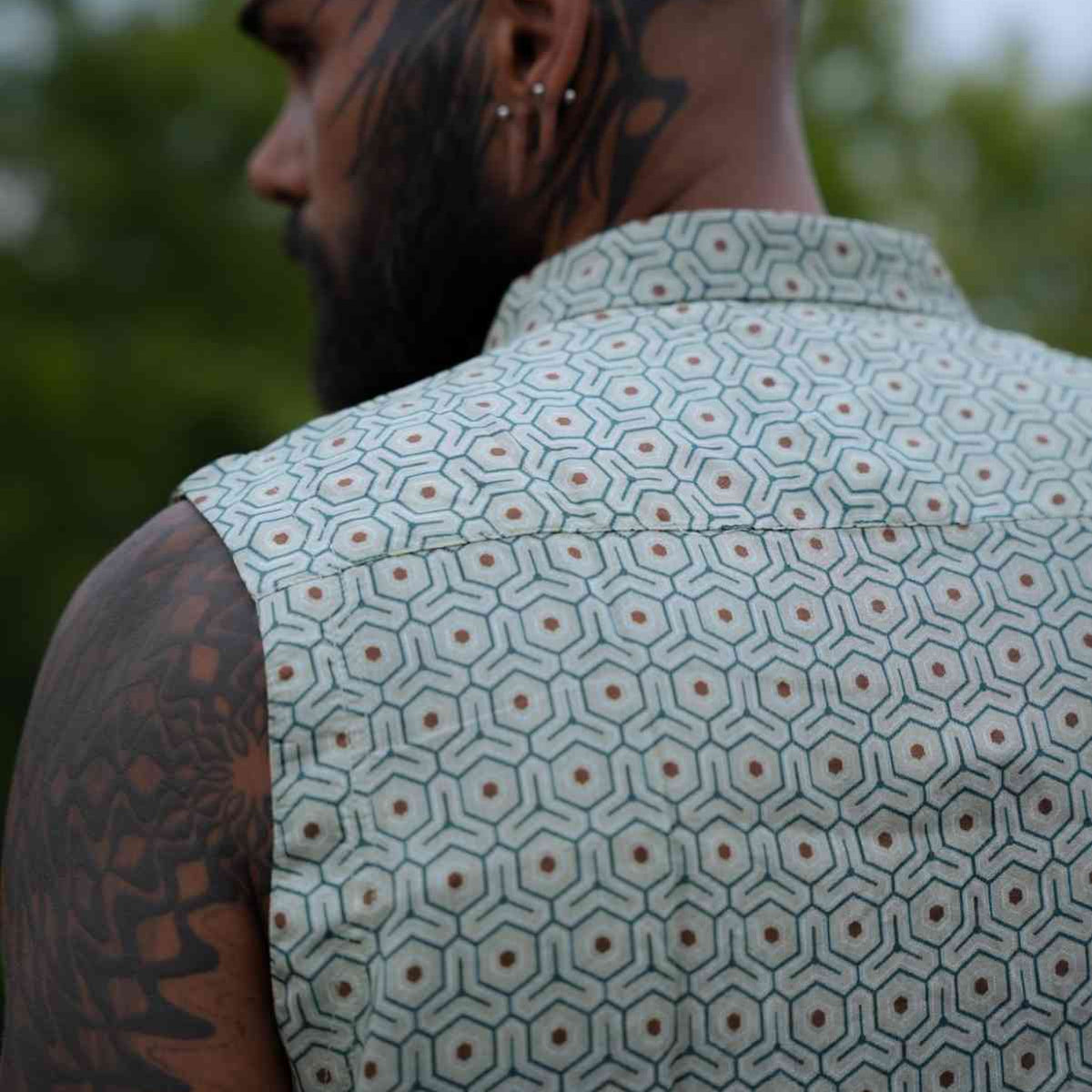 Hexoption Psychedelic Art Wear Sleeveless Bamboo Shirt