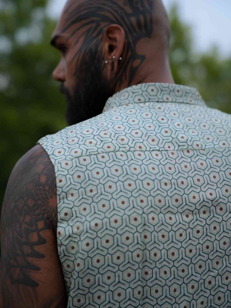 Hexoption Psychedelic Art Wear Sleeveless Bamboo Shirt