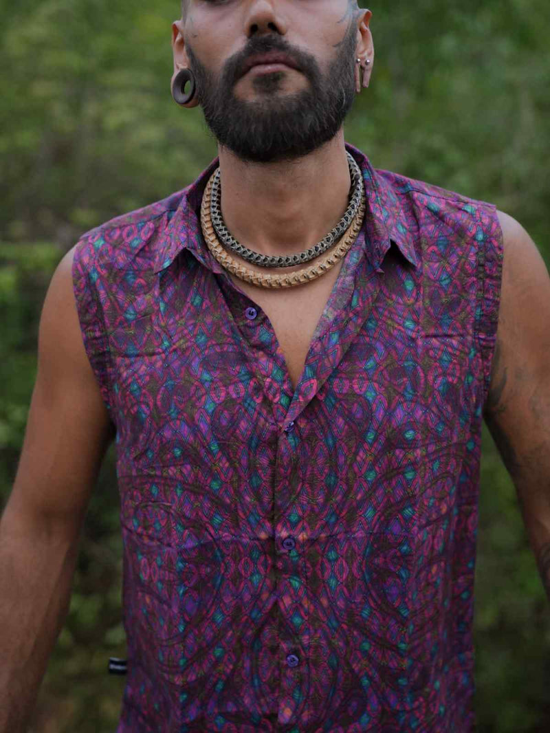Ethereality Psychedelic Art Wear Sleeveless Bamboo Shirt