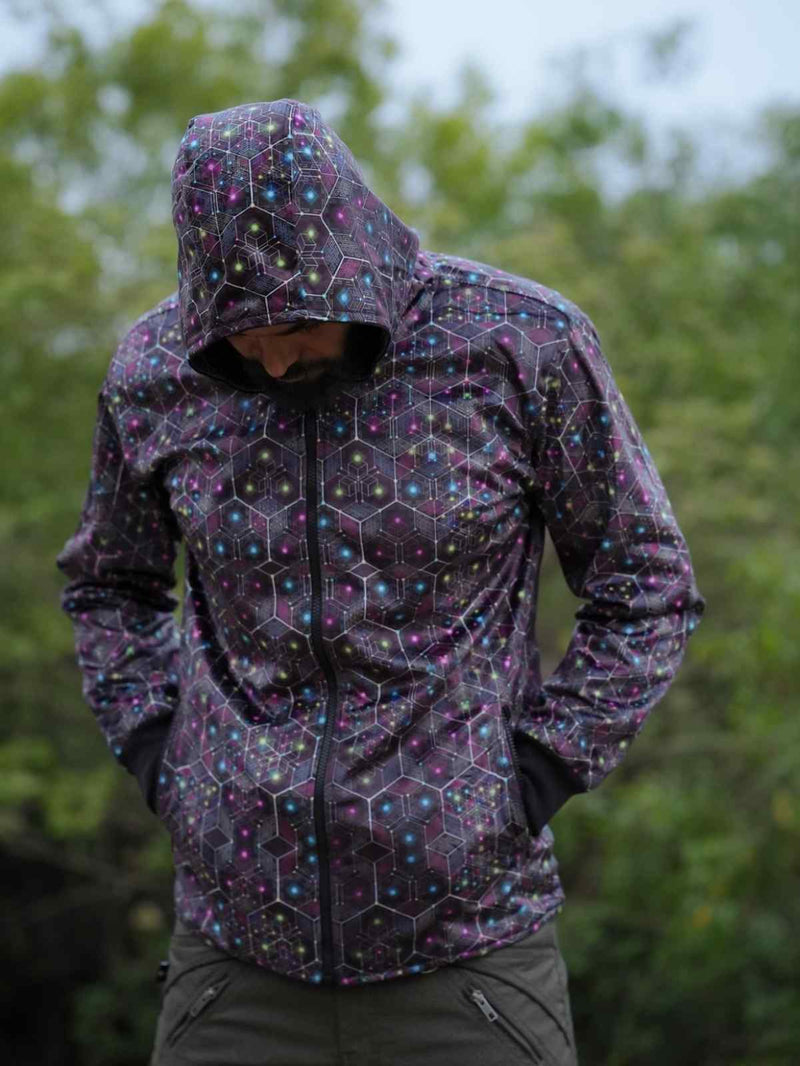 Reversible Psychedelic Windbreaker Jacket – After Circuit Velvet Suede Jacket