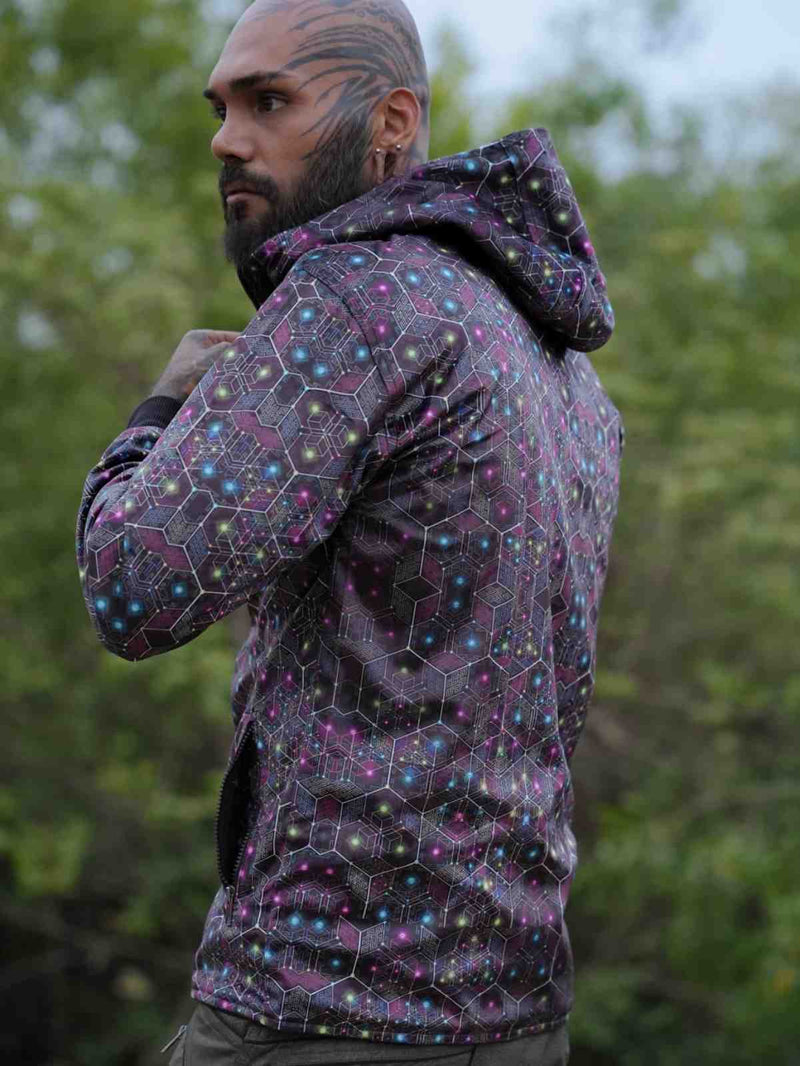 Reversible Psychedelic Windbreaker Jacket – After Circuit Velvet Suede Jacket