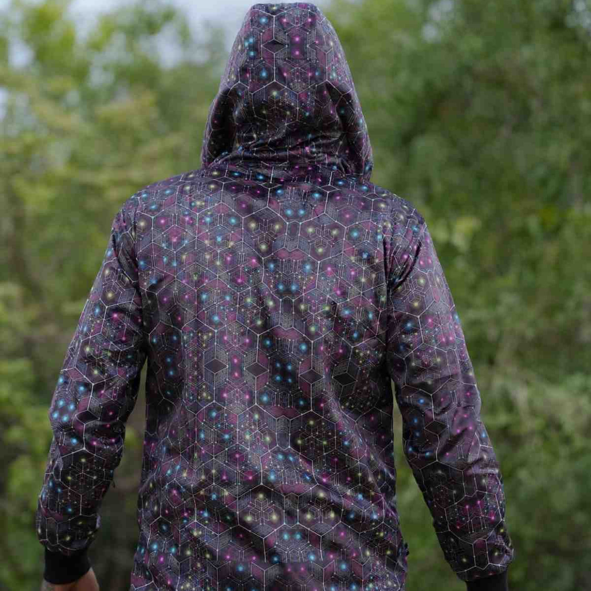 Reversible Psychedelic Windbreaker Jacket – After Circuit Velvet Suede Jacket