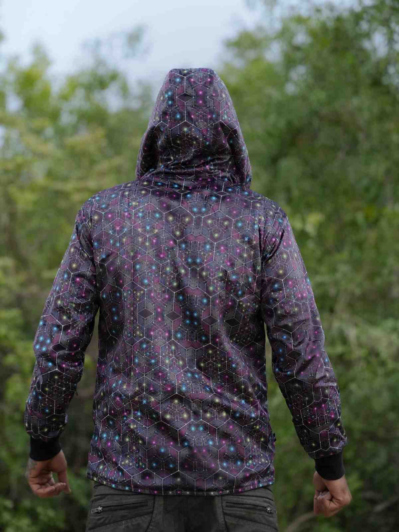 Reversible Psychedelic Windbreaker Jacket – After Circuit Velvet Suede Jacket