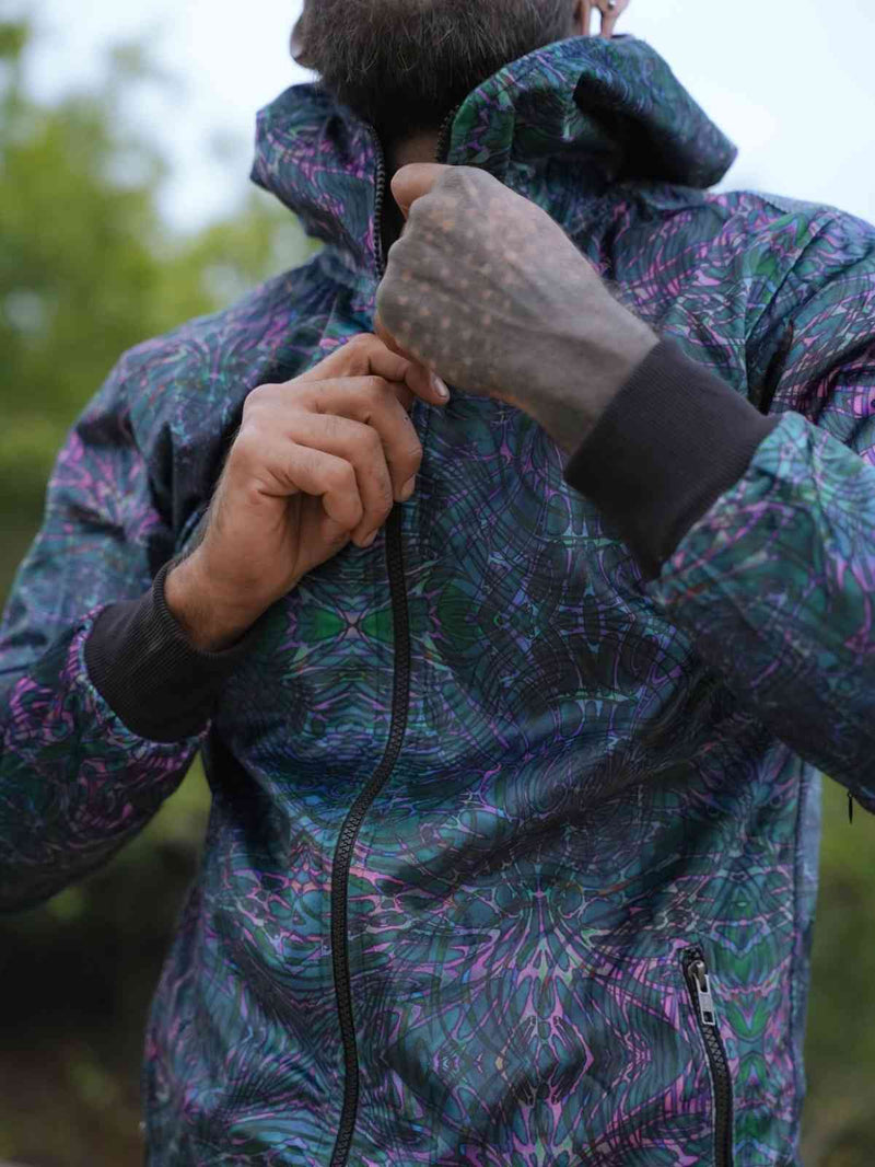 Reversible Psychedelic Windbreaker Jacket – After Circuit Velvet Suede Jacket