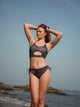 MOLECULE HAZE Crop Top Bikini Set – Cut-Out Rave Swimwear for Women