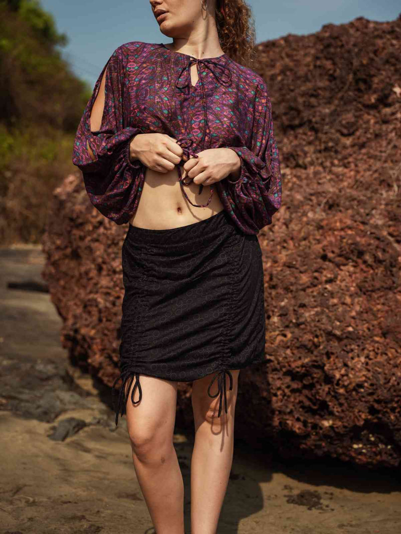 Bubble Trouble - Women's Black Nomad Body-con Skirt