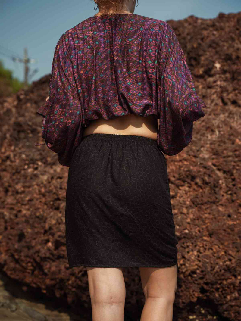 Bubble Trouble - Women's Black Nomad Body-con Skirt