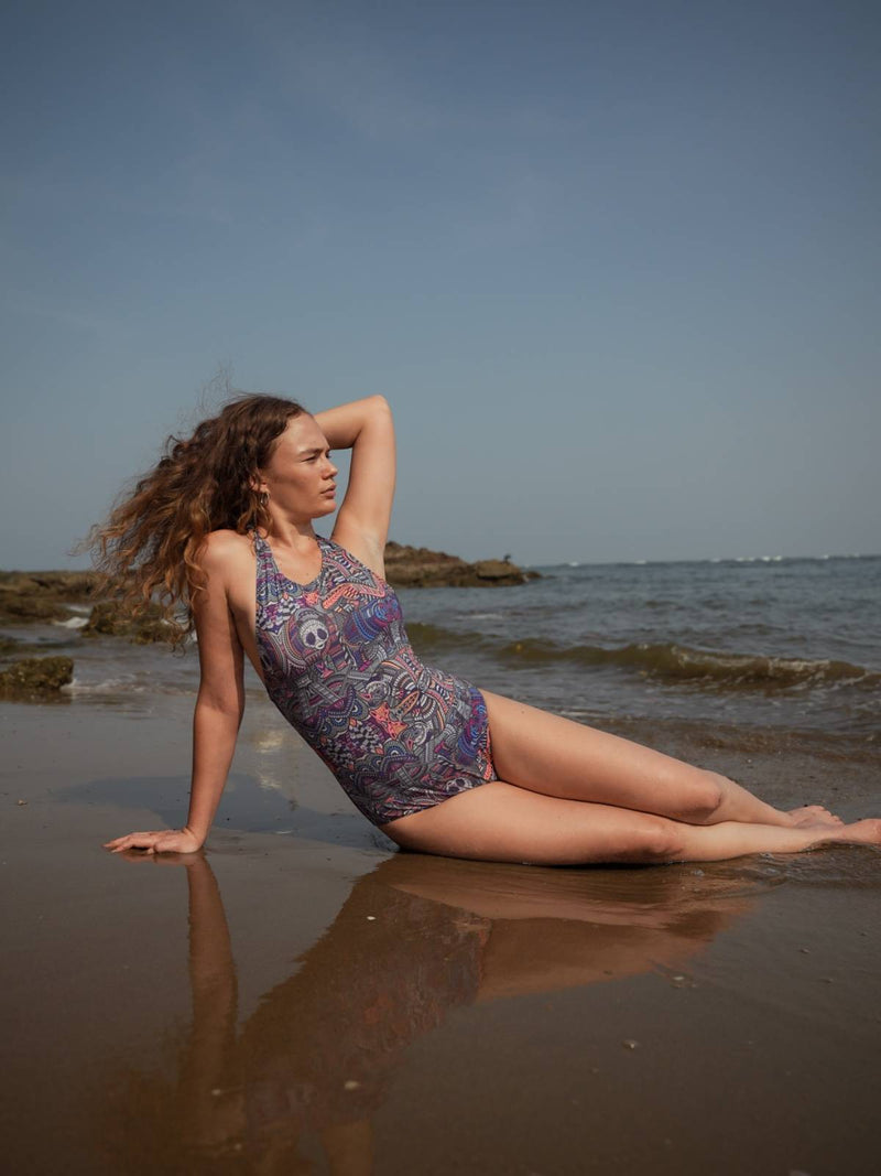 DORSET – One Piece Cut Out Swimsuit Psychedelic Women’s Swimwear