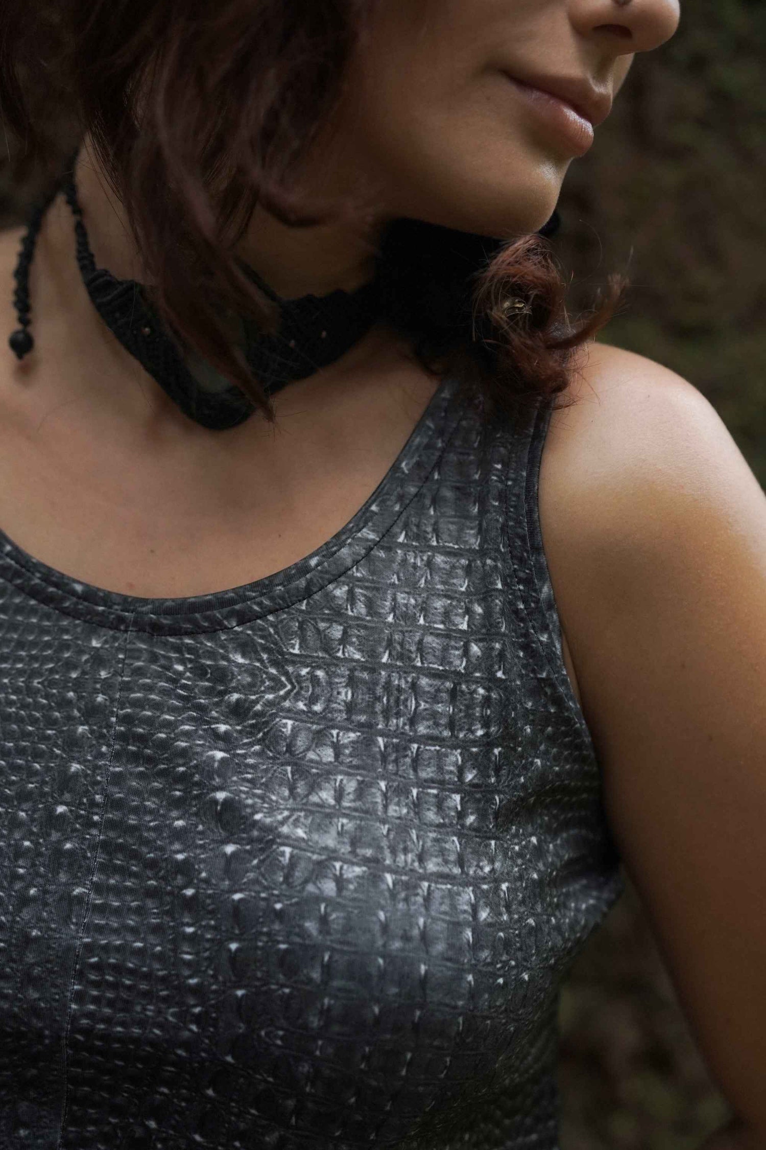 BLACK ILLUSION - Women's Sleeveless Partywear Crop Top