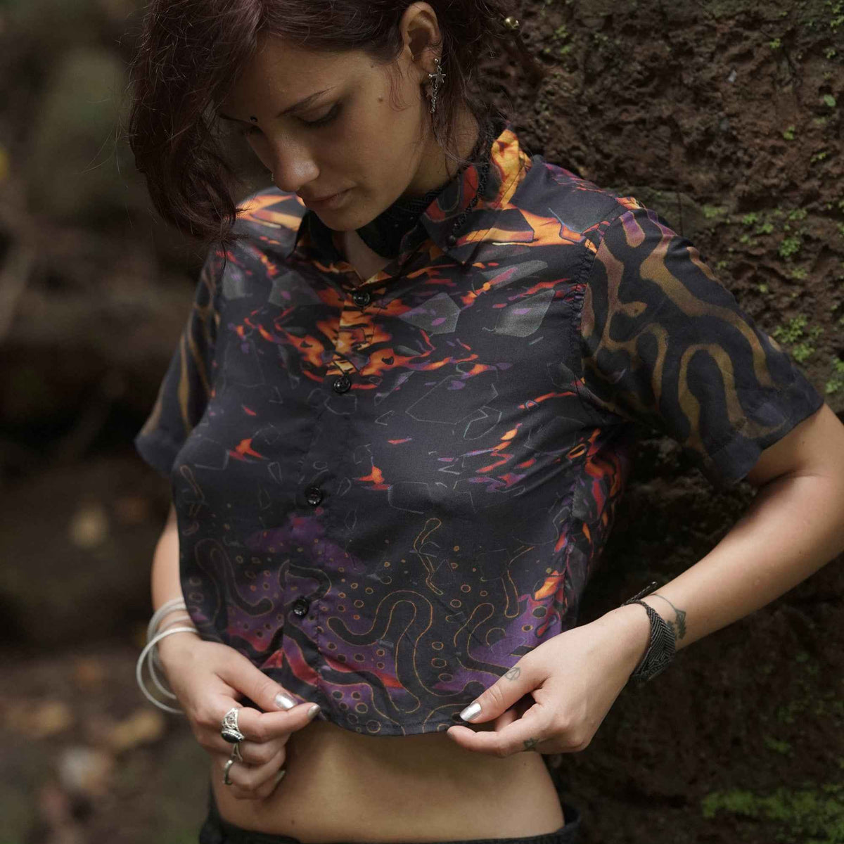 Straya | Bamboo Fabric Artwear Women's Crop Top Shirt