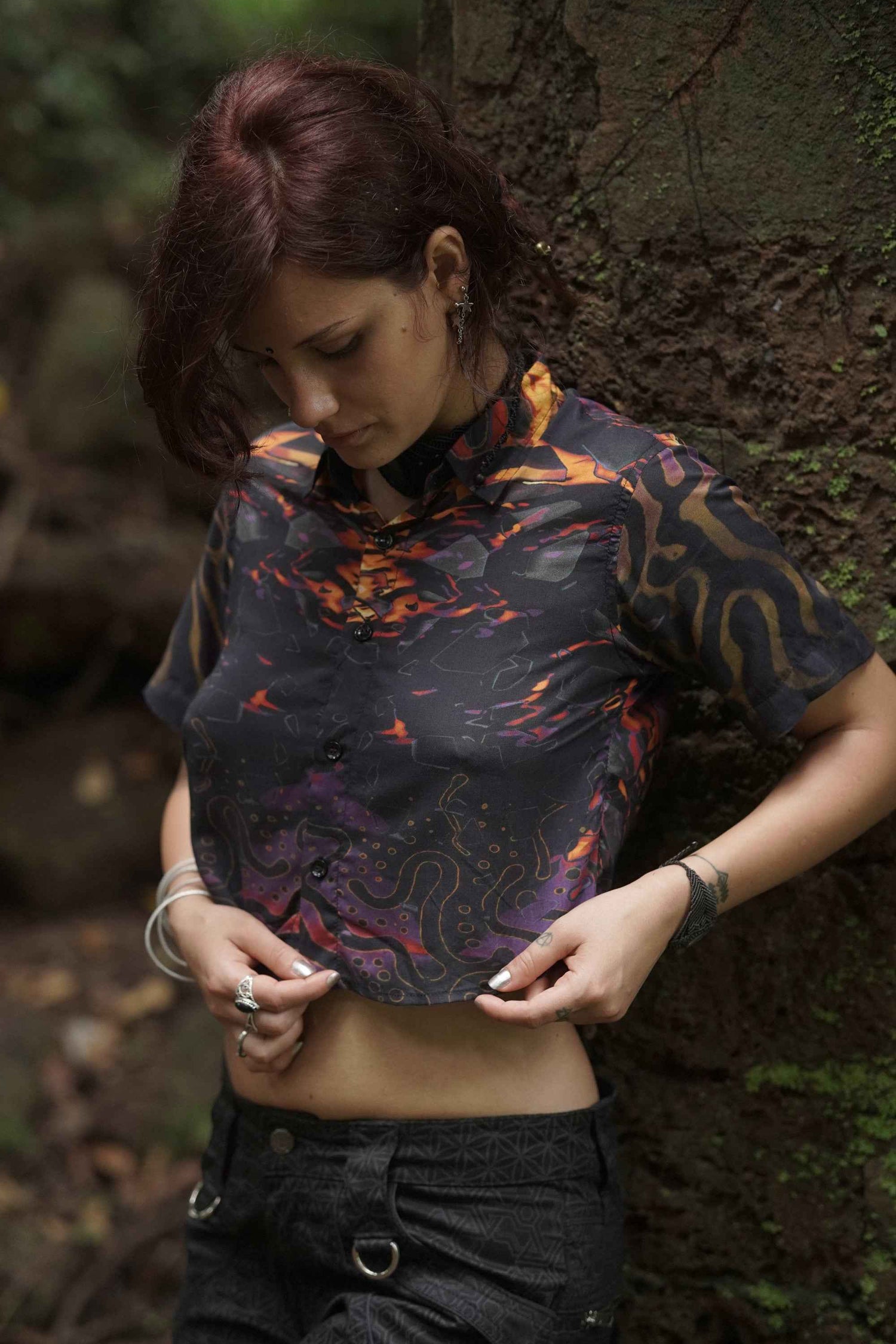 Straya | Bamboo Fabric Artwear Women's Crop Top Shirt