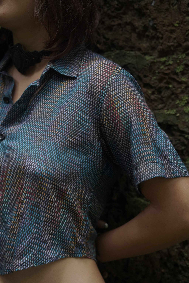 Chroma Dwell | Artwear Bamboo Women's Crop Shirt