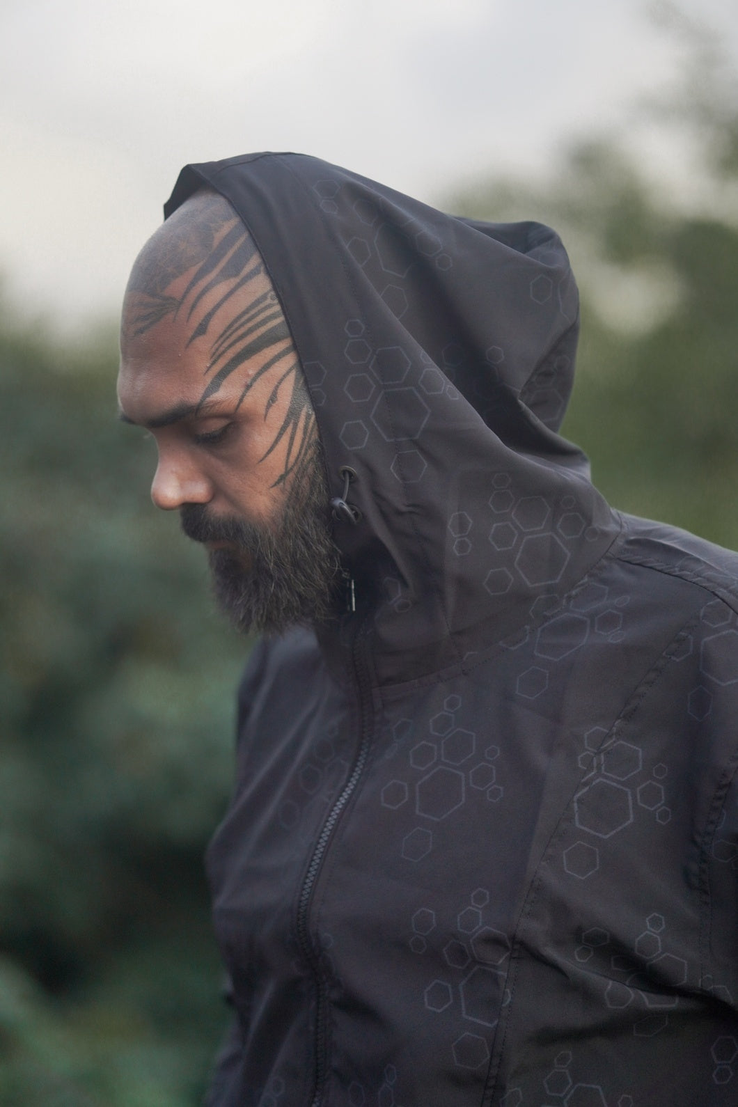 DAZED MOLECULES Black Edition -Art wear Unisex Windbreaker Coat Jacket