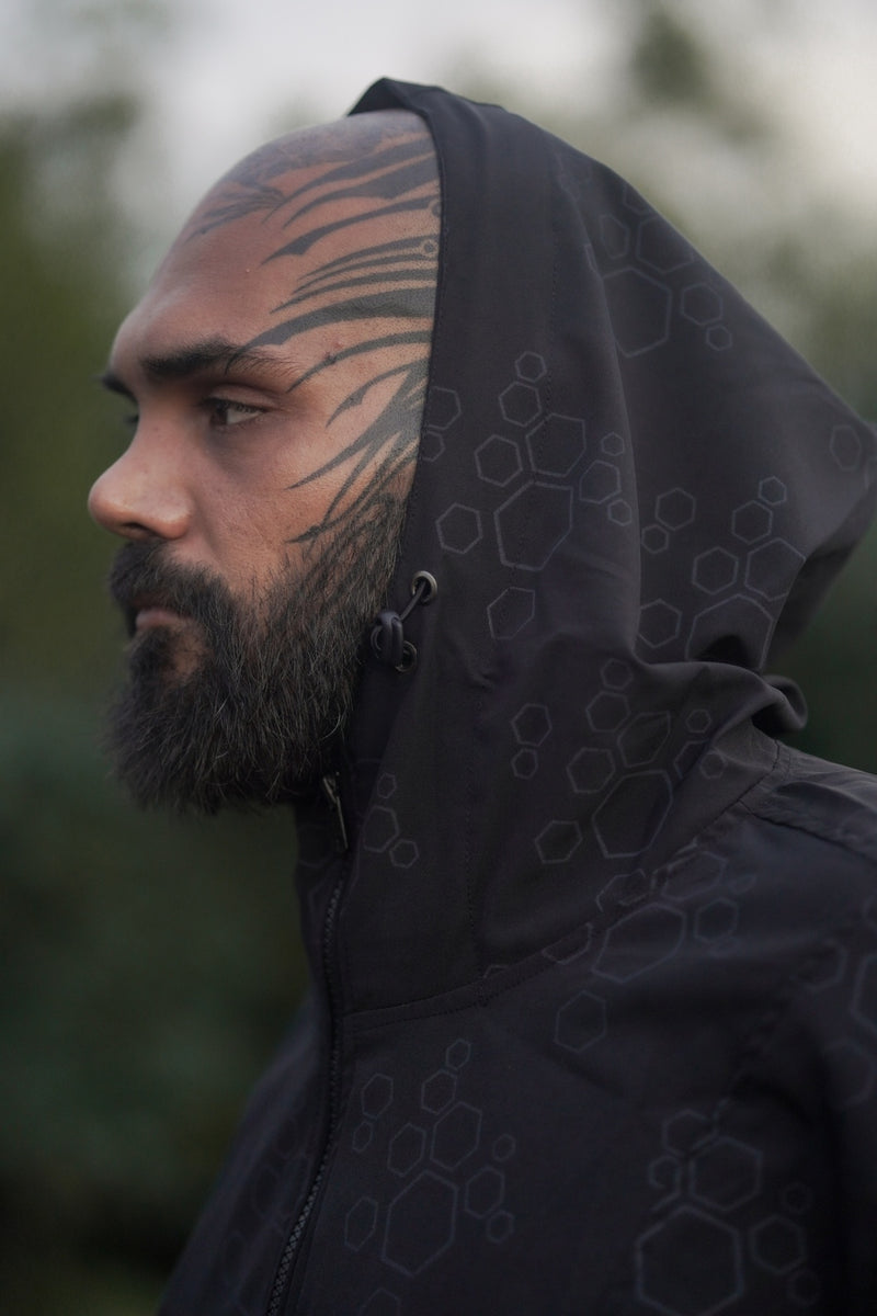 DAZED MOLECULES Black Edition -Art wear Unisex Windbreaker Coat Jacket