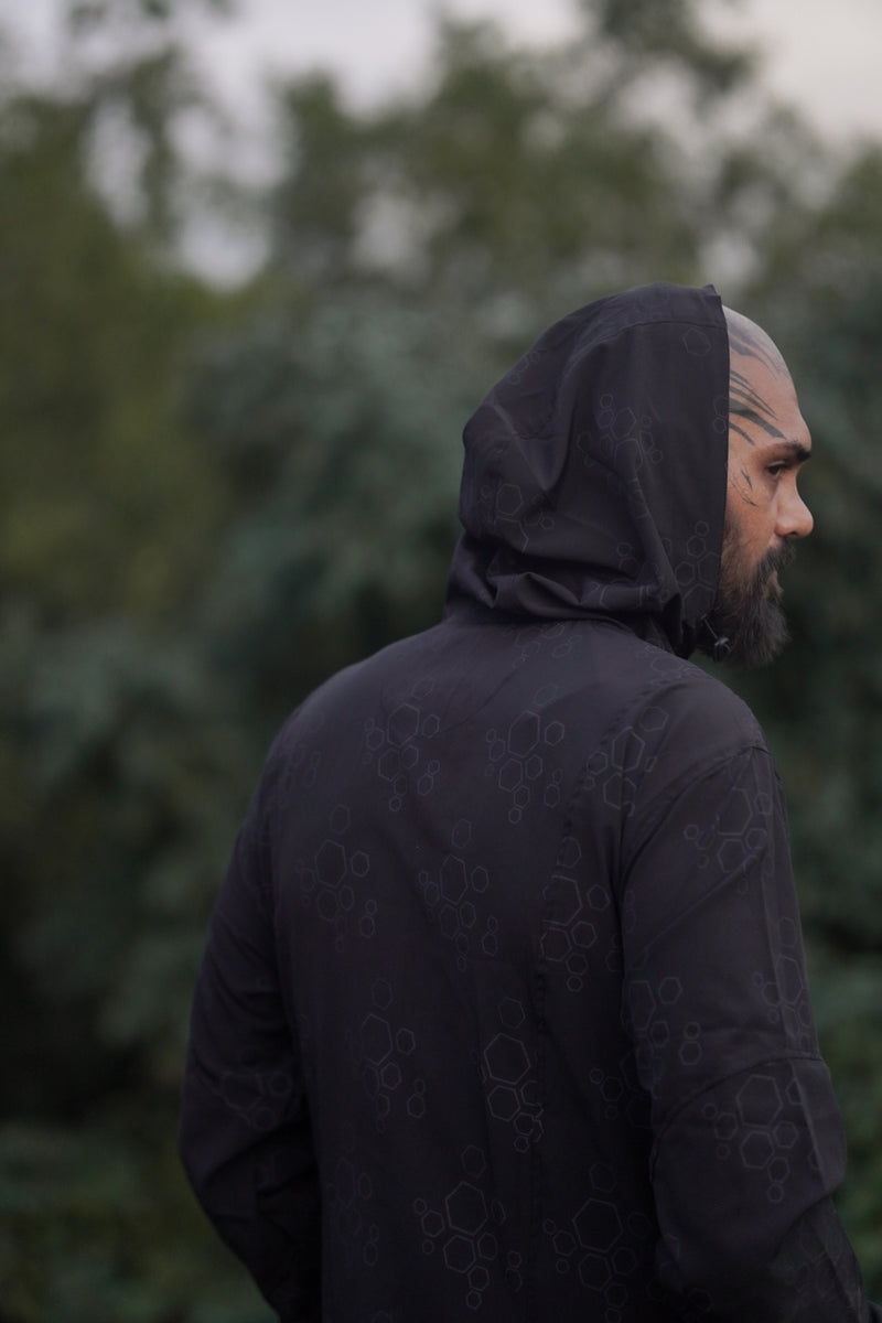 DAZED MOLECULES Black Edition -Art wear Unisex Windbreaker Coat Jacket