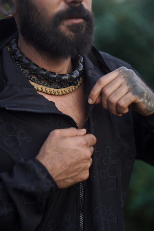 DAZED MOLECULES Black Edition -Art wear Unisex Windbreaker Coat Jacket