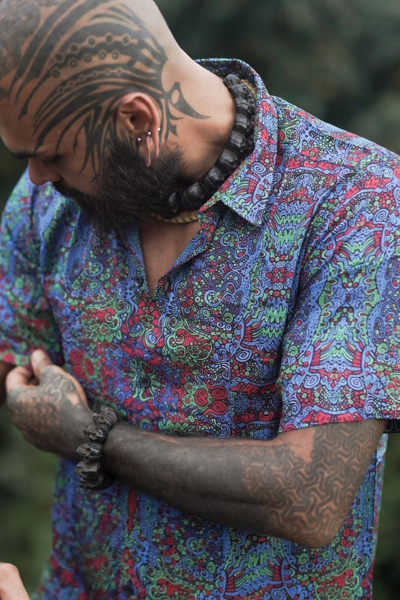 Forest Myth – Bamboo Lightweight Summer Wear Trippy Psychedelic Print Shirt