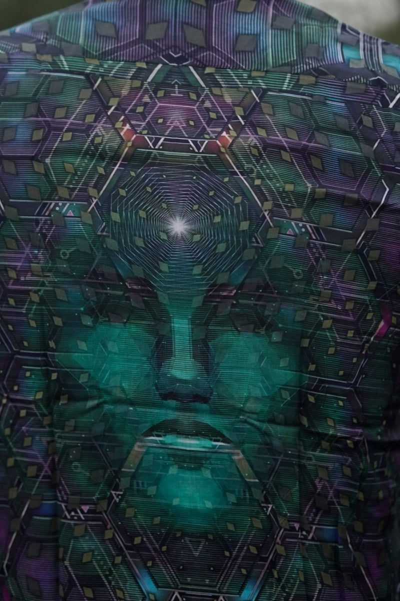 Mystic Fractal– Bamboo Lightweight Summer Wear Trippy Psychedelic Print Shirt