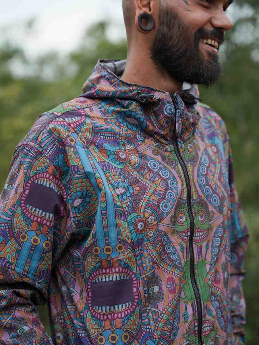COSMIC DRISHTI - Art wear Unisex Windbreaker Coat Jacket