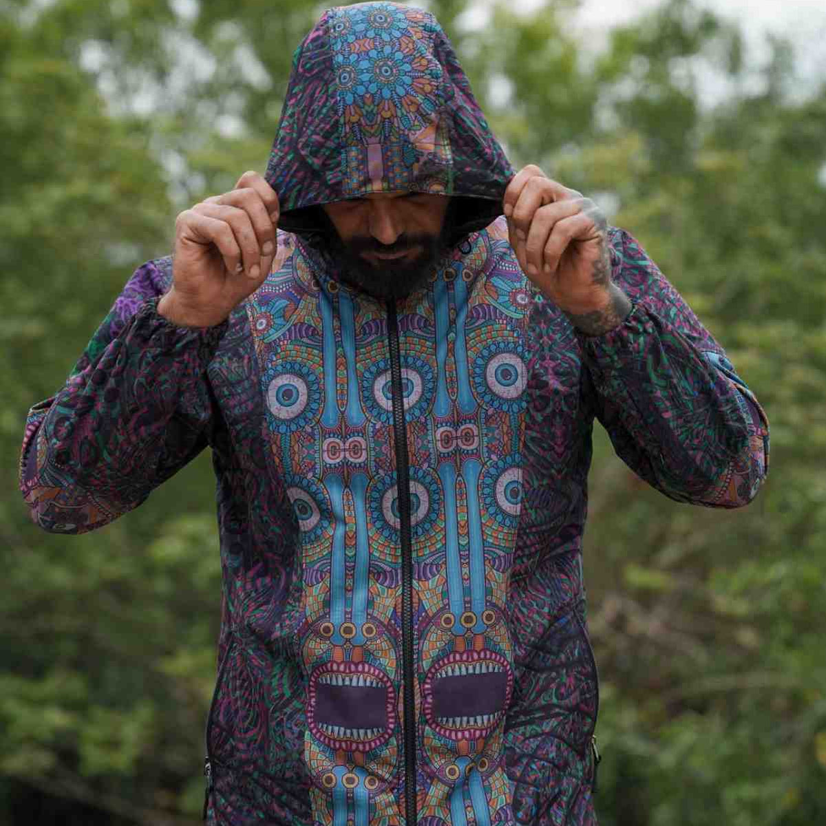COSMIC DRISHTI - Art wear Unisex Windbreaker Coat Jacket