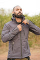 Armor Jacket 2.0 Grey - Futuristic Windproof Winter Hoodie Jacket for Men
