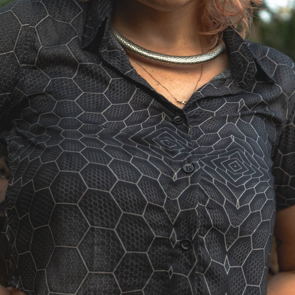 ATOMS & MOLECULES | Bamboo Fabric Women's Crop Shirt | Pixie Festival Blouse