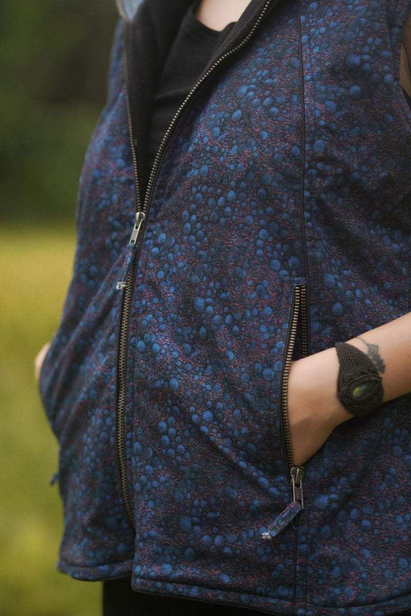 BLUE OCCULT -Women's Heavy Cotton Vest Jacket