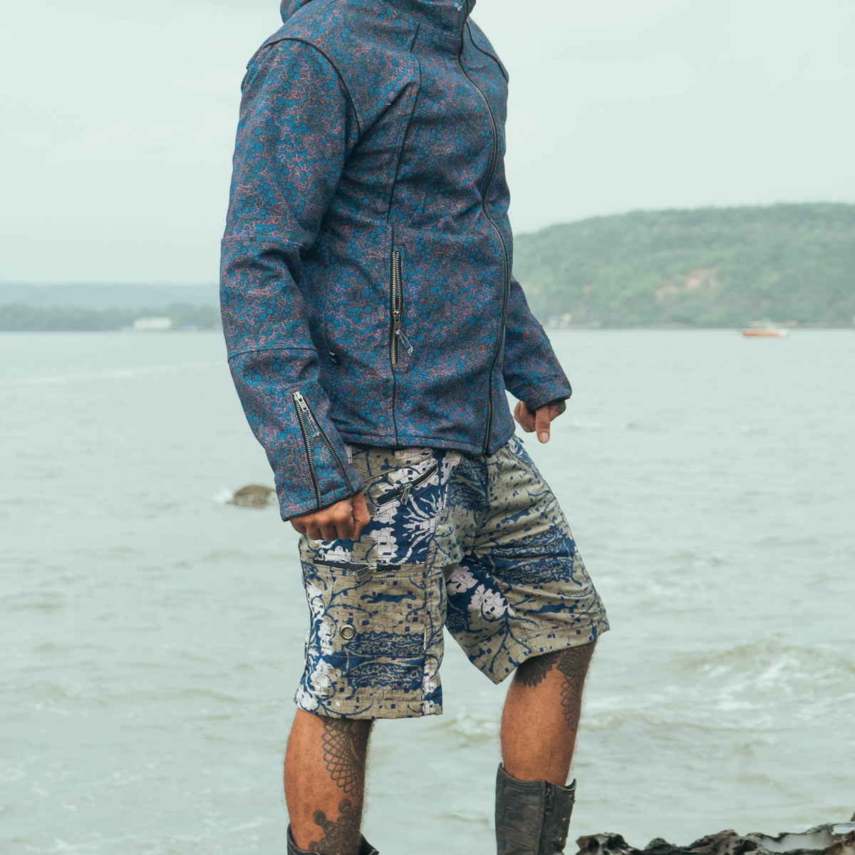 BLUE OCCULT -Men's Heavy Cotton Jacket