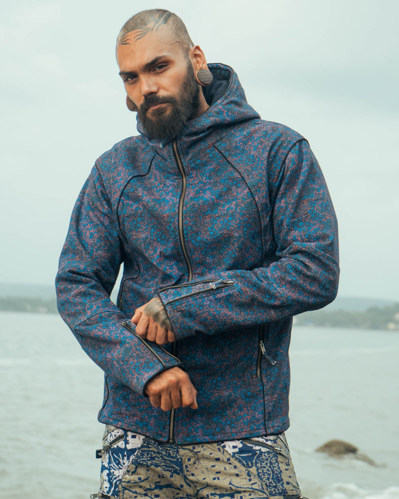 BLUE OCCULT -Men's Heavy Cotton Jacket