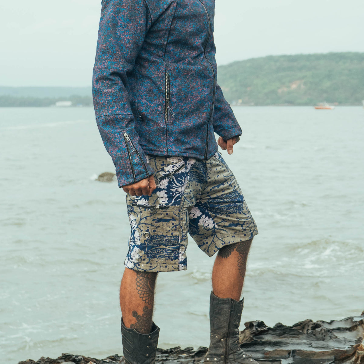 BLUE OCCULT -Men's Heavy Cotton Jacket