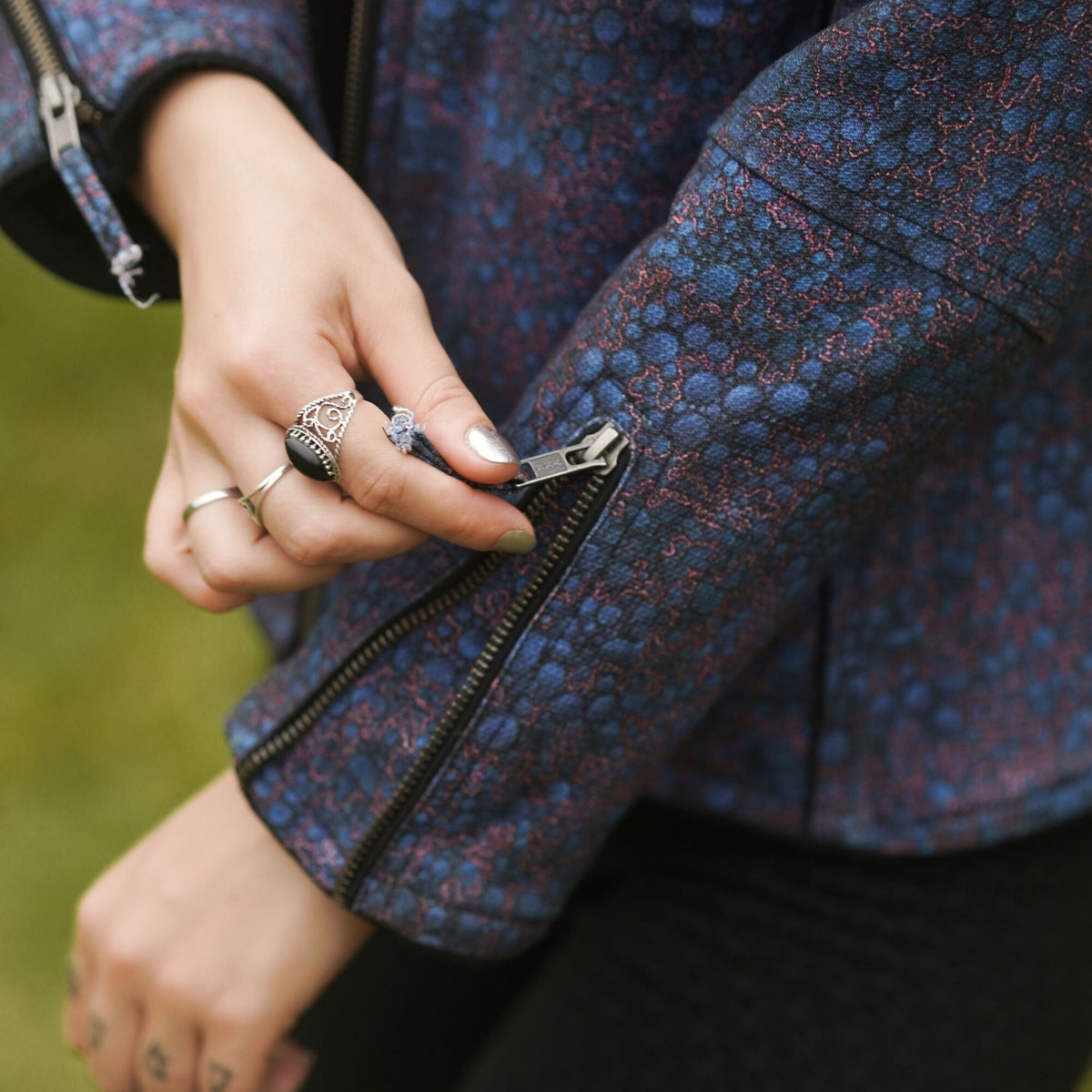 BLUE OCCULT - Women's Heavy Cotton Jacket