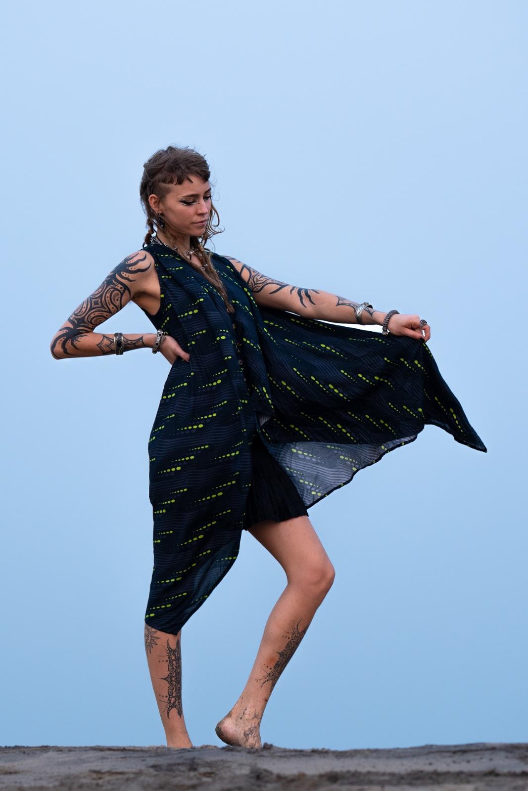 boho festival dress for women viscose high low dress