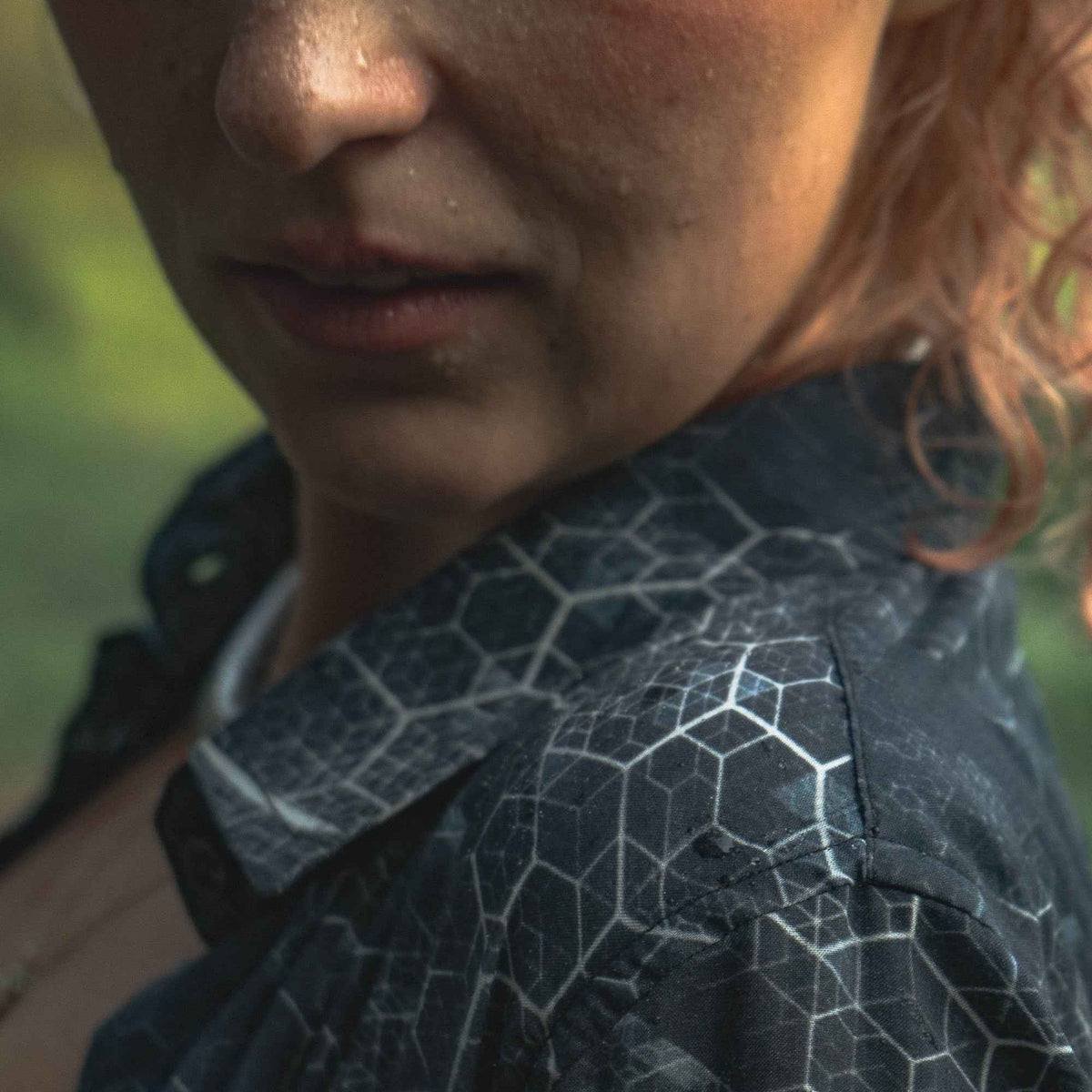 JOURNEY INTO MY MIND | Bamboo Fabric Women's Crop Shirt | Geometric Print Blouse