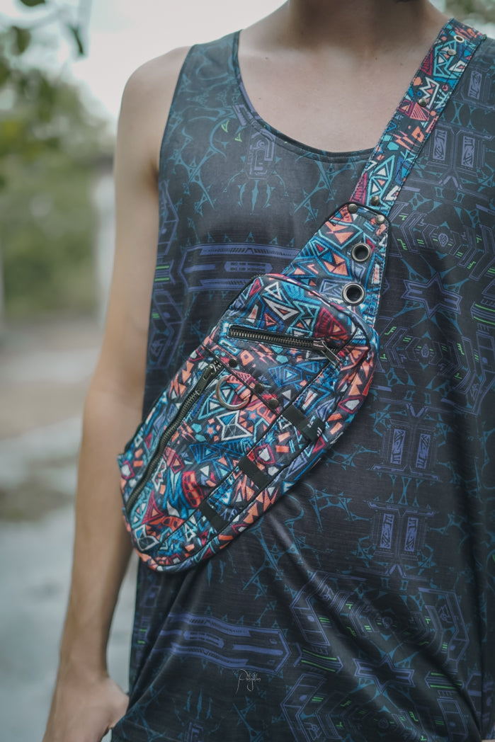 TANGENT DREAMS| Unisex Crossbody Bags | Raver Festival Sling Aztec Bag