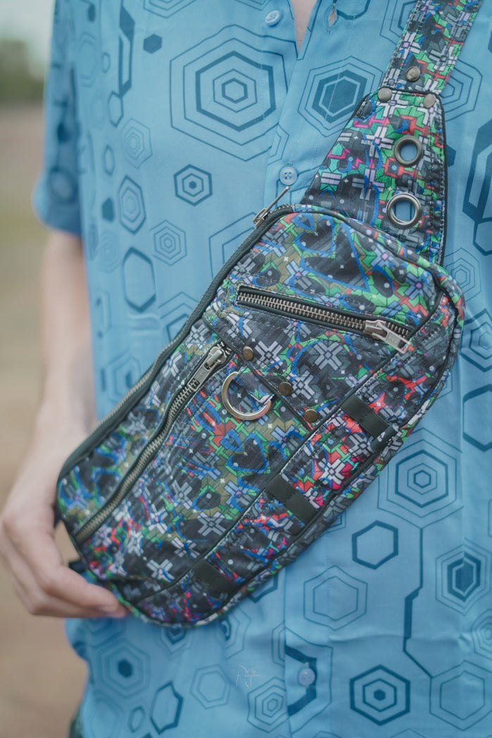EQUILIBRIUM| Unisex Crossbody Bags | Raver Festival Sling Aztec Bag