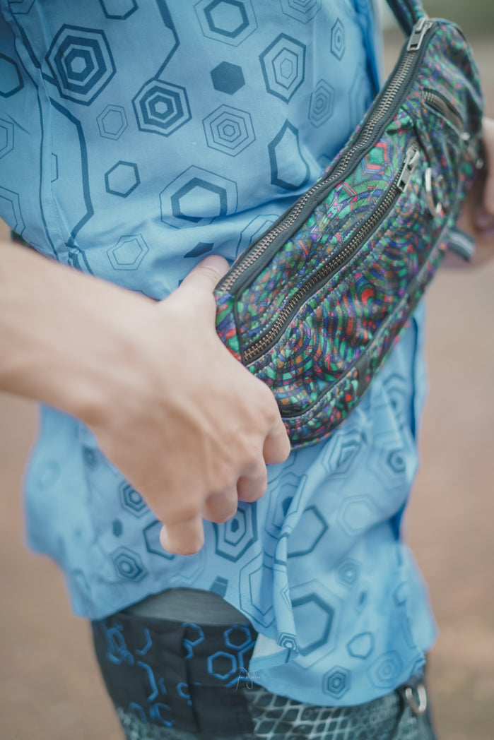MYCELIUM | Unisex Crossbody Bags | Rave Festival Sling Aztec Bag