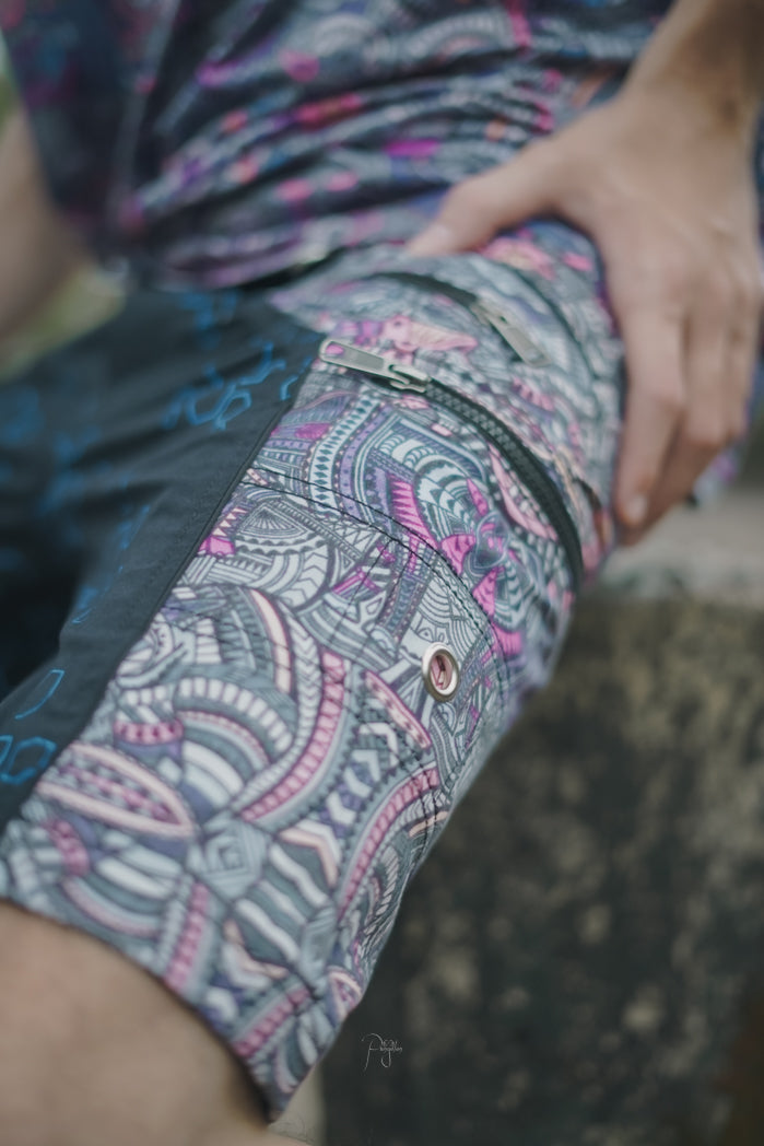 Dorset Dreams - Men's Goa Trance Festival Above the Knee Shorts