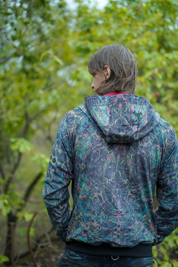 MIND FLARE v2 | Cyber Punk Psychedelic Thick Cotton Suede Jacket