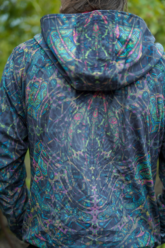 MIND FLARE v2 | Cyber Punk Psychedelic Thick Cotton Suede Jacket